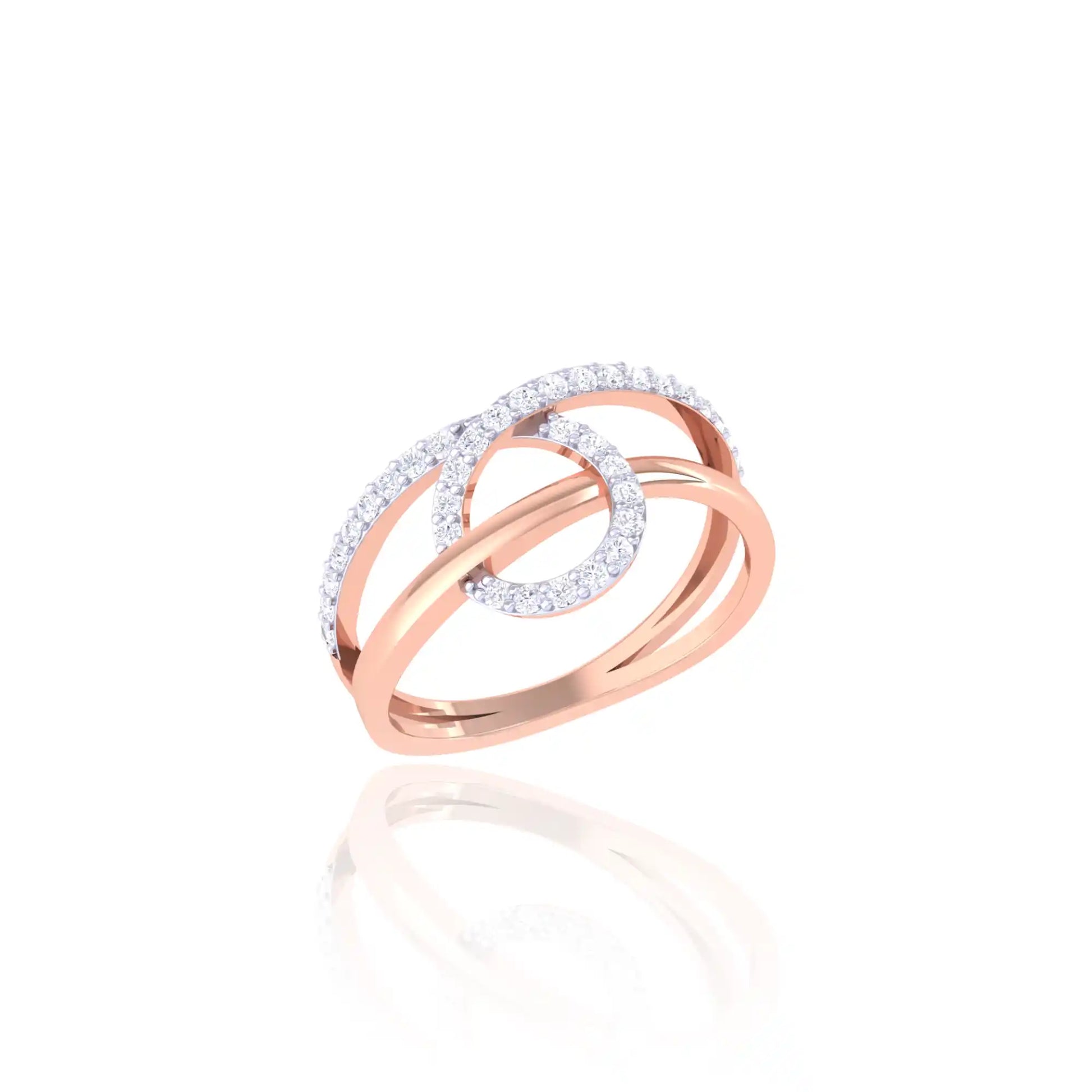 92.5 Sterling Silver Interlocking Circles Ring