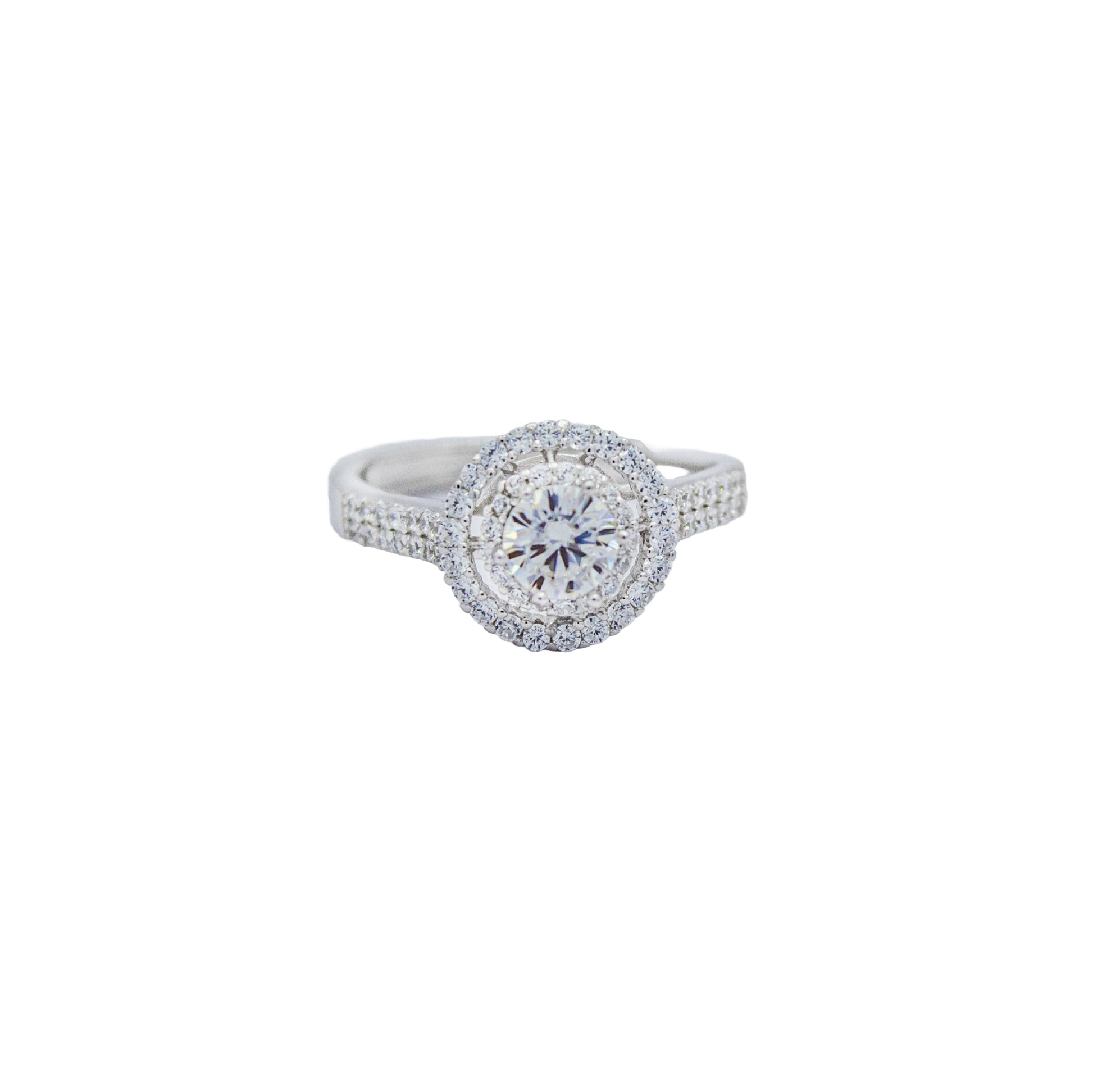 925 Sterling Silver Round Diamond Women's Solitaire Ring | Elegant Engagement Jewelry orynio