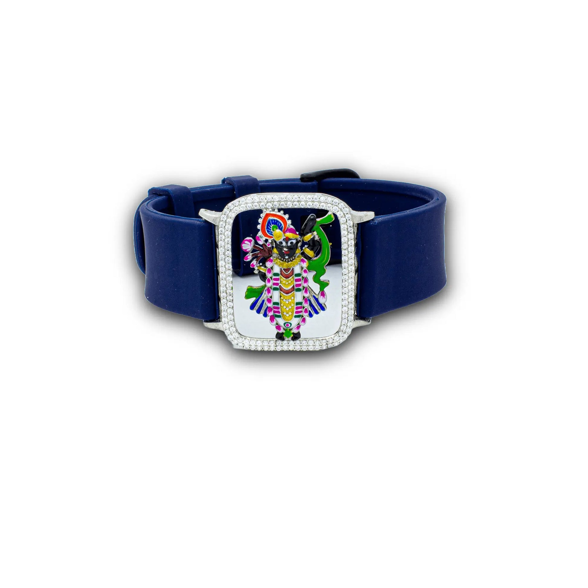 Elegant 925 Silver Rose Gold Shree Nathji Unisex Watch Bracelet