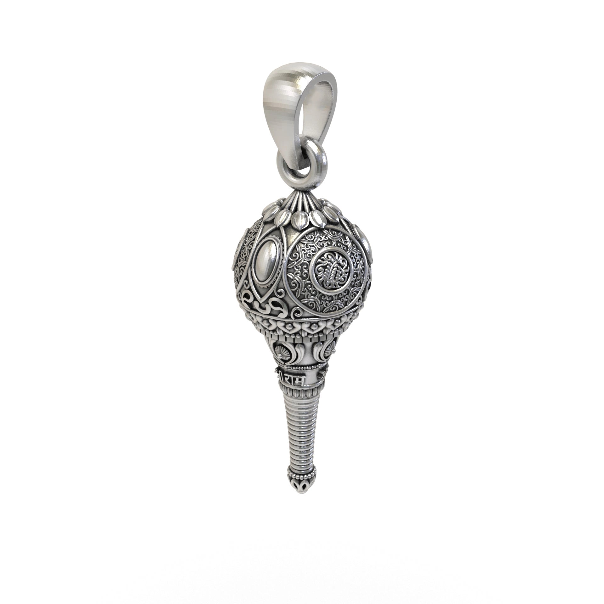 925 Silver Hanumanji Gada Pendant for Men & Women | Unisex Religious Jewelry