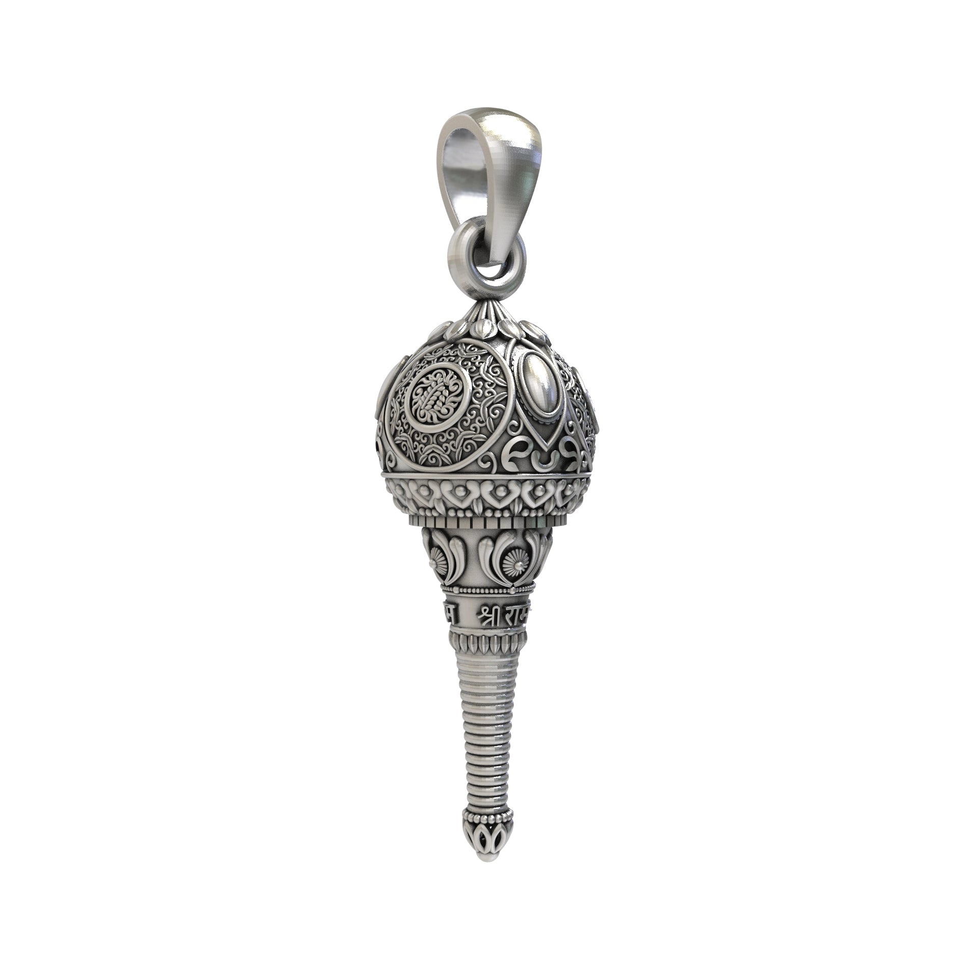 925 Silver Hanumanji Gada Pendant for Men & Women | Unisex Religious Jewelry