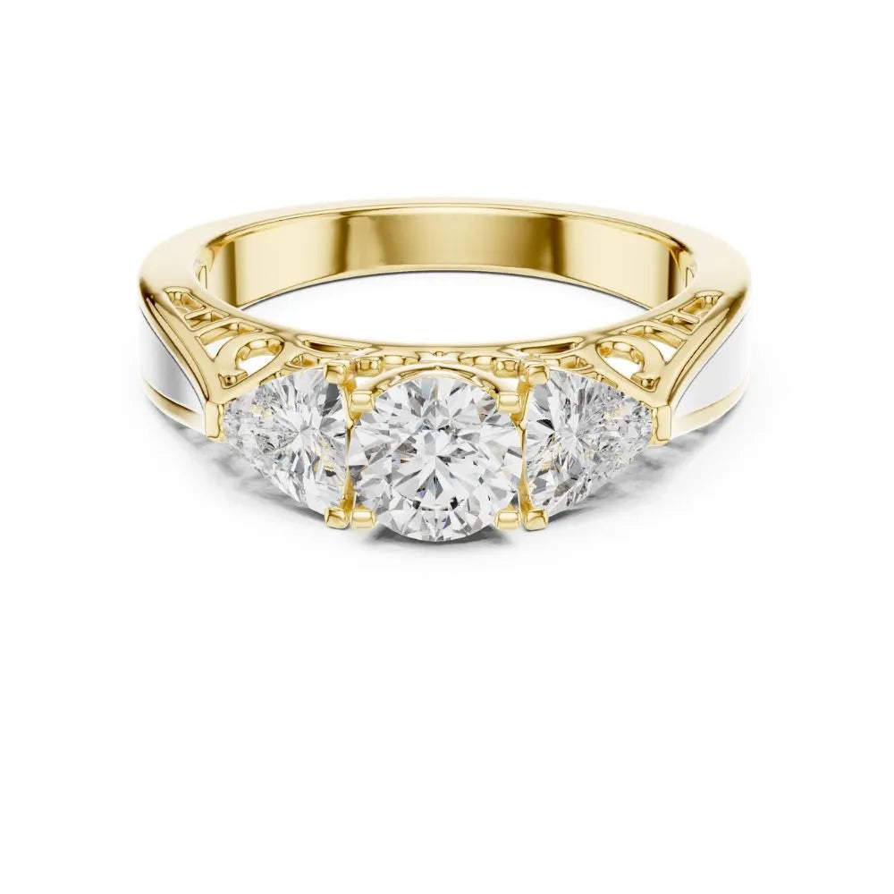 Orynio ORYNIO Heritage Three Stone Ring in 925 Sterling Silver 92.5 silver jewellery