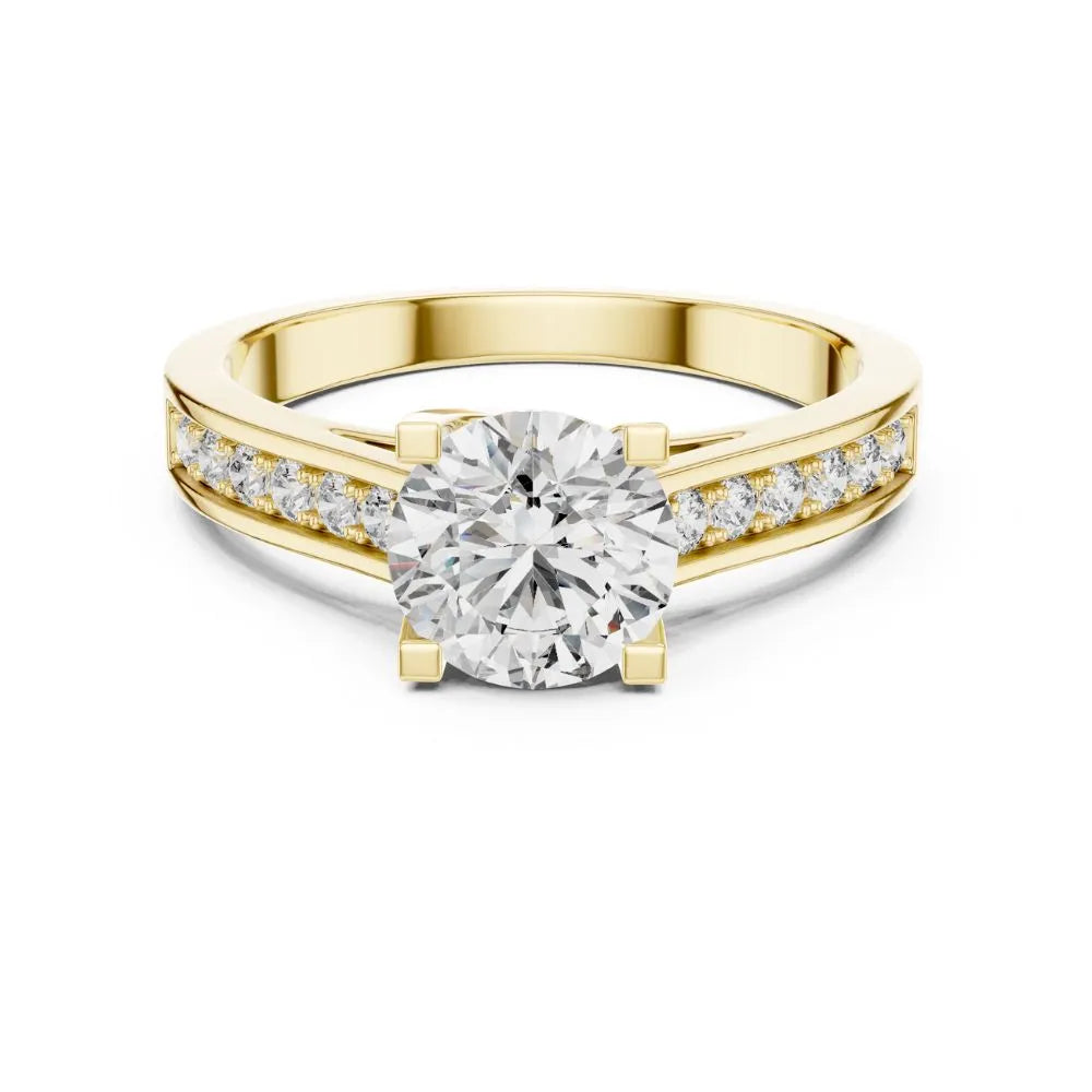 Orynio ORYNIO Lumina Channel Set Solitaire Ring in 925 Sterling Silver 92.5 silver jewellery