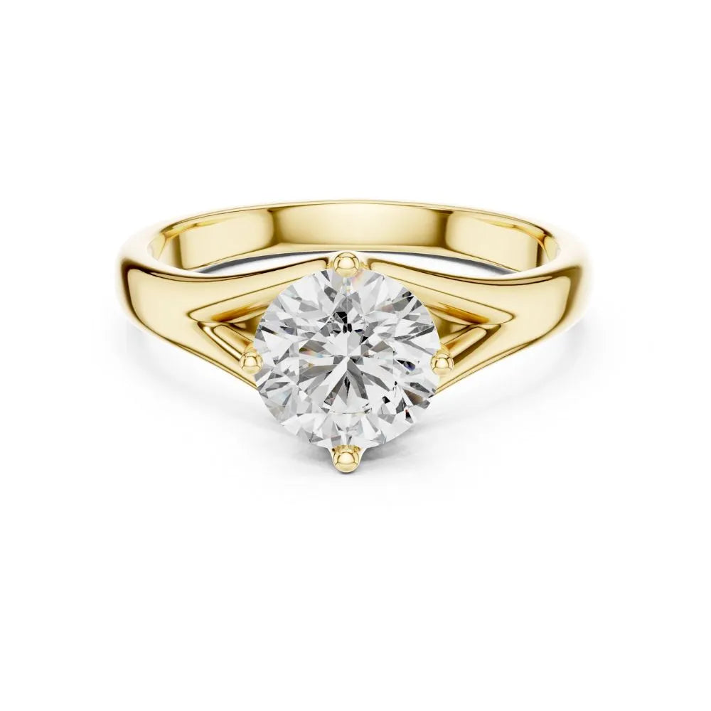 Modern Open Triangle Solitaire Ring in 925 Sterling Silver | ORYNIO