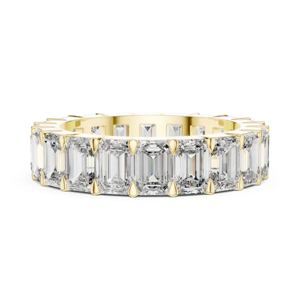 Orynio ORYNIO Luméa Emerald-Cut Eternity Band Ring in 925 Sterling Silver 92.5 silver jewellery