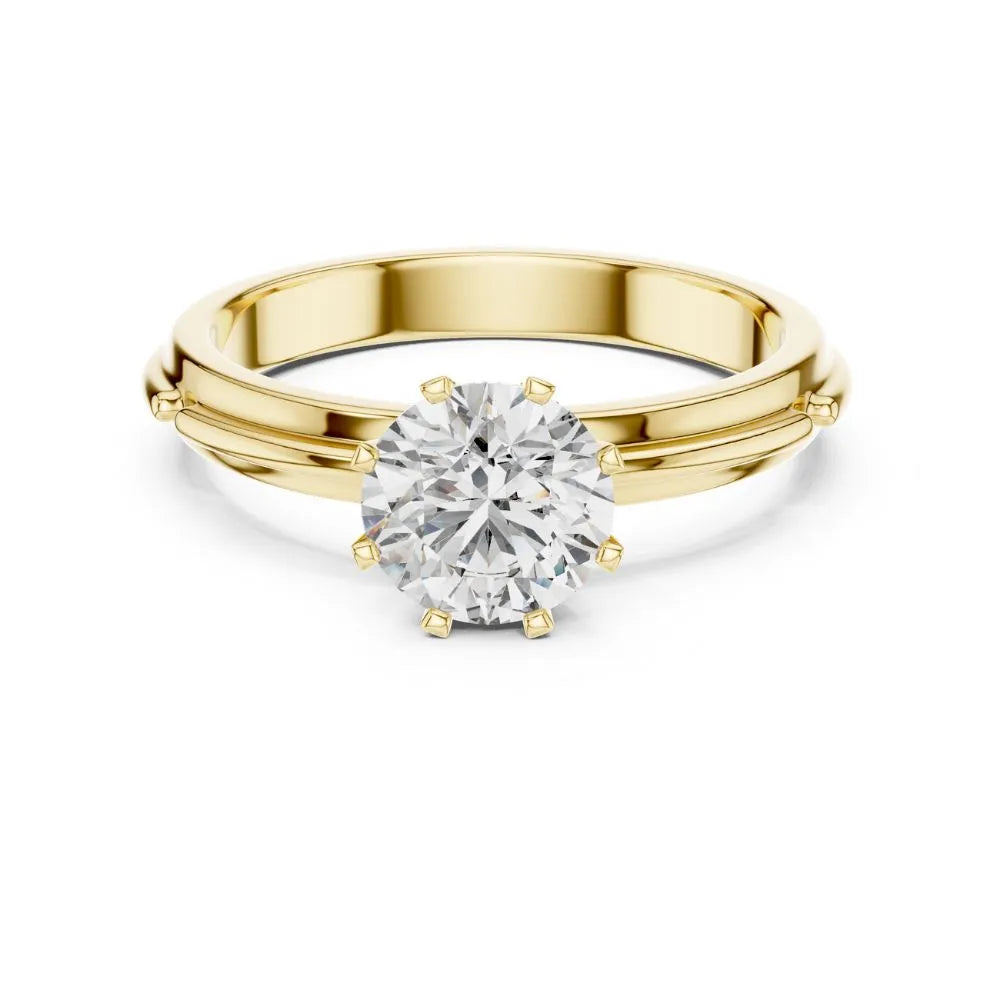 Elegant Six-Prong Solitaire Ring in 925 Sterling Silver | ORYNIO