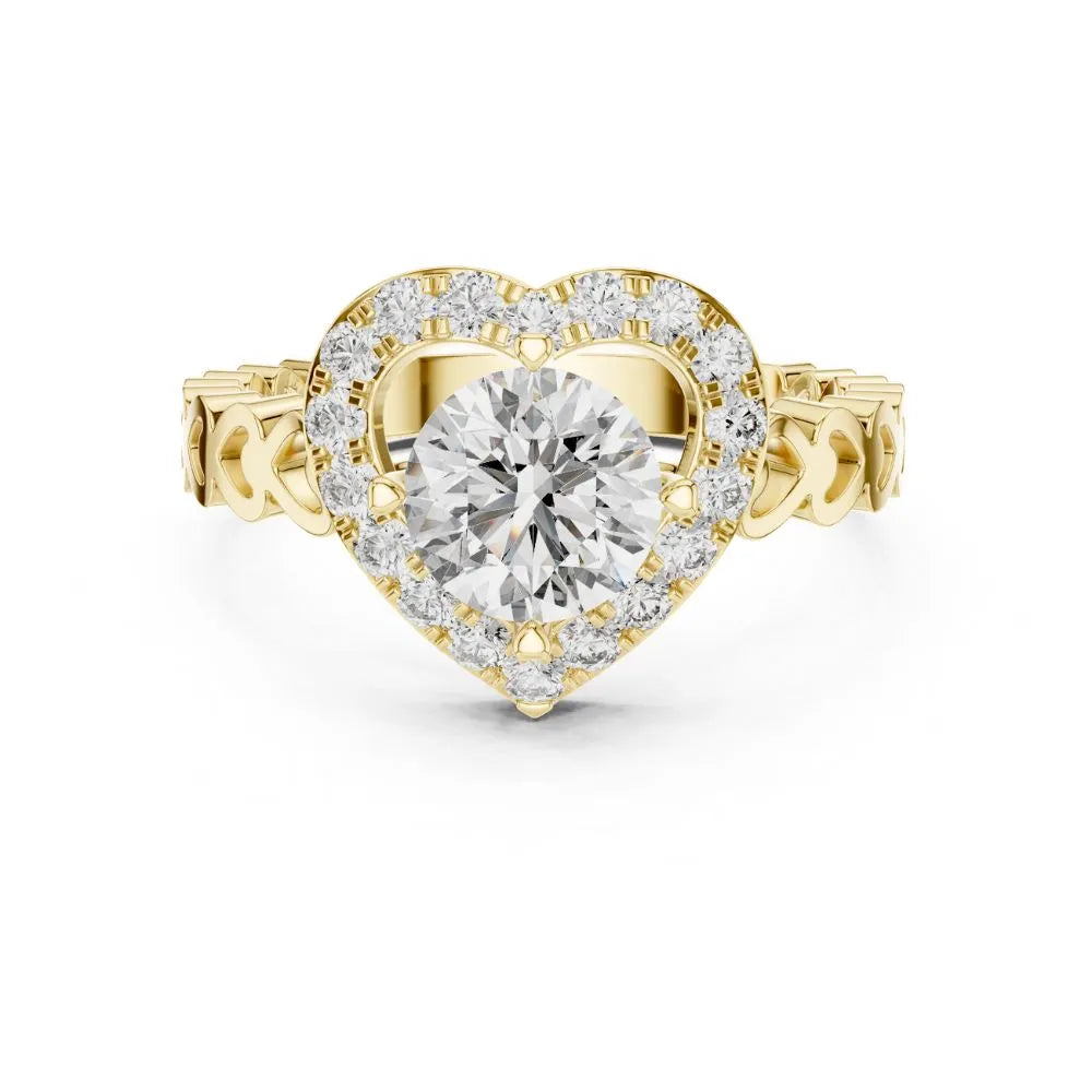 Orynio ORYNIO Eternal Heart Halo Sterling Silver Promise Ring 92.5 silver jewellery