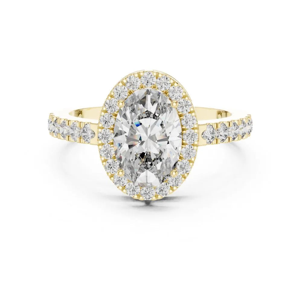 Orynio ORYNIO Aurora Halo Oval Engagement Ring in 925 Sterling Silver 92.5 silver jewellery