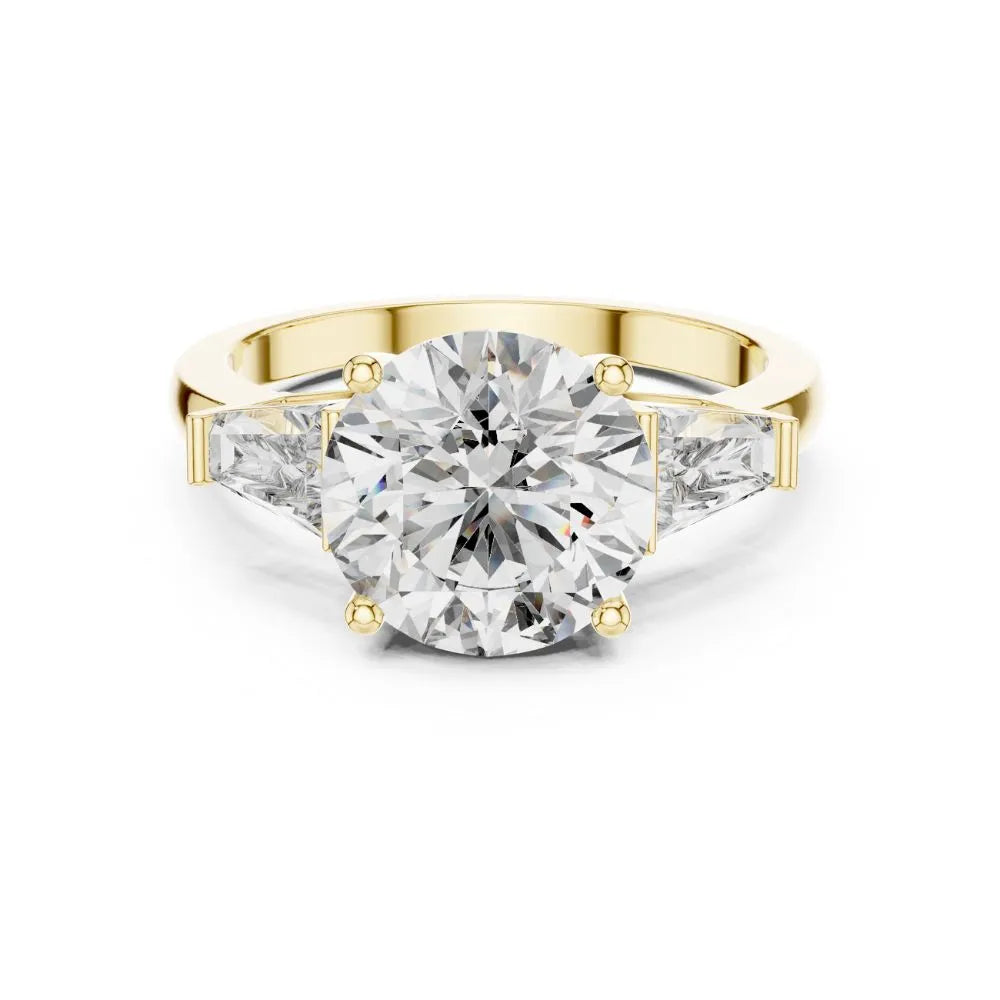 Orynio ORYNIO Radiant Harmony Three-Stone Solitaire Ring in 925 Sterling Silver 92.5 silver jewellery