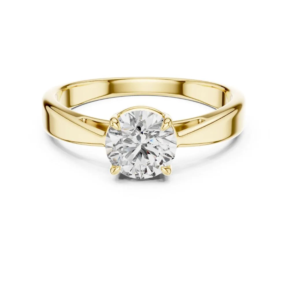 Twisted Solitaire Ring in 925 Sterling Silver | ORYNIO