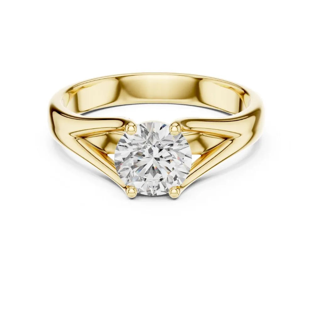 Modern Triangle Solitaire Ring in 925 Sterling Silver | ORYNIO