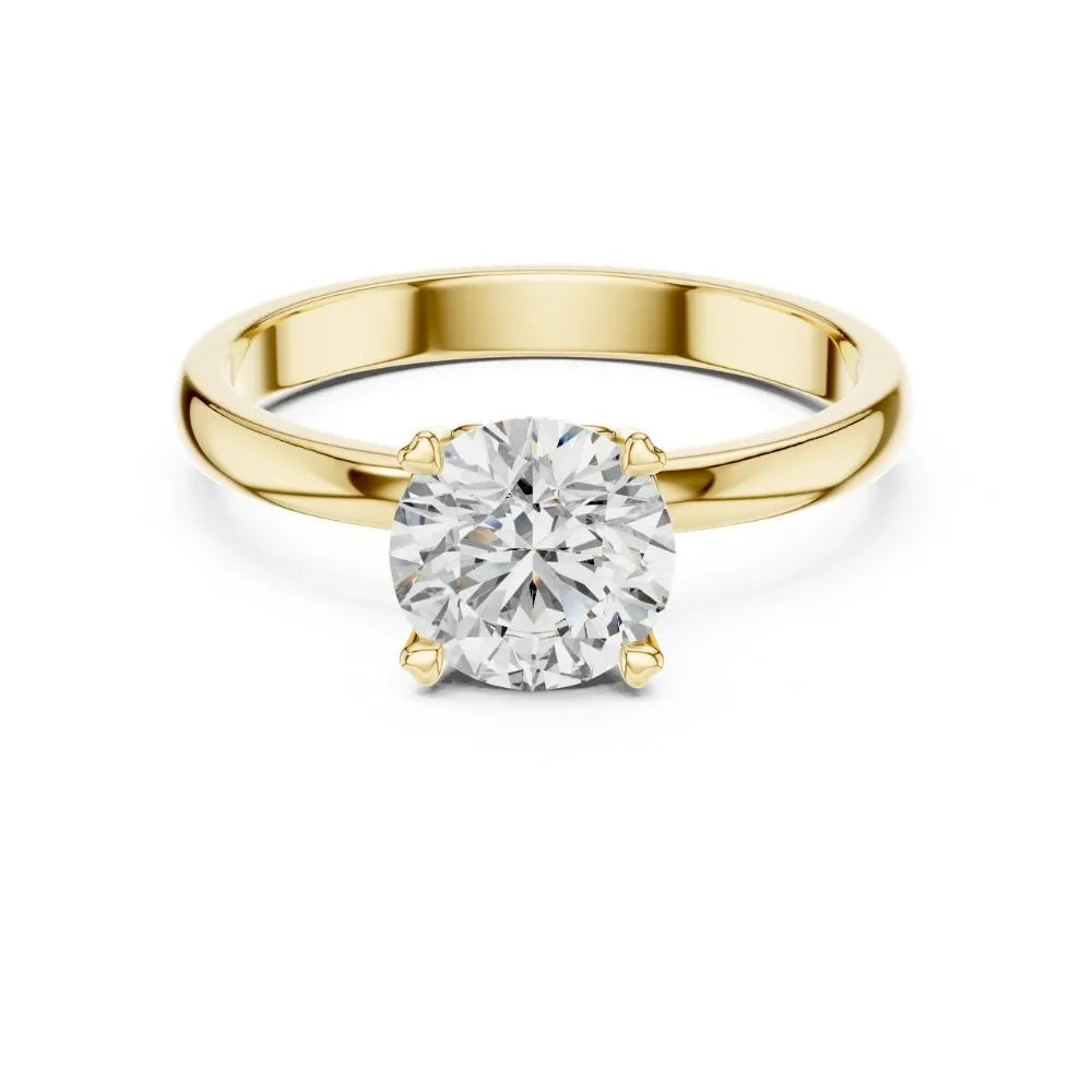 Classic Four-Prong Solitaire Ring in 925 Sterling Silver | ORYNIO