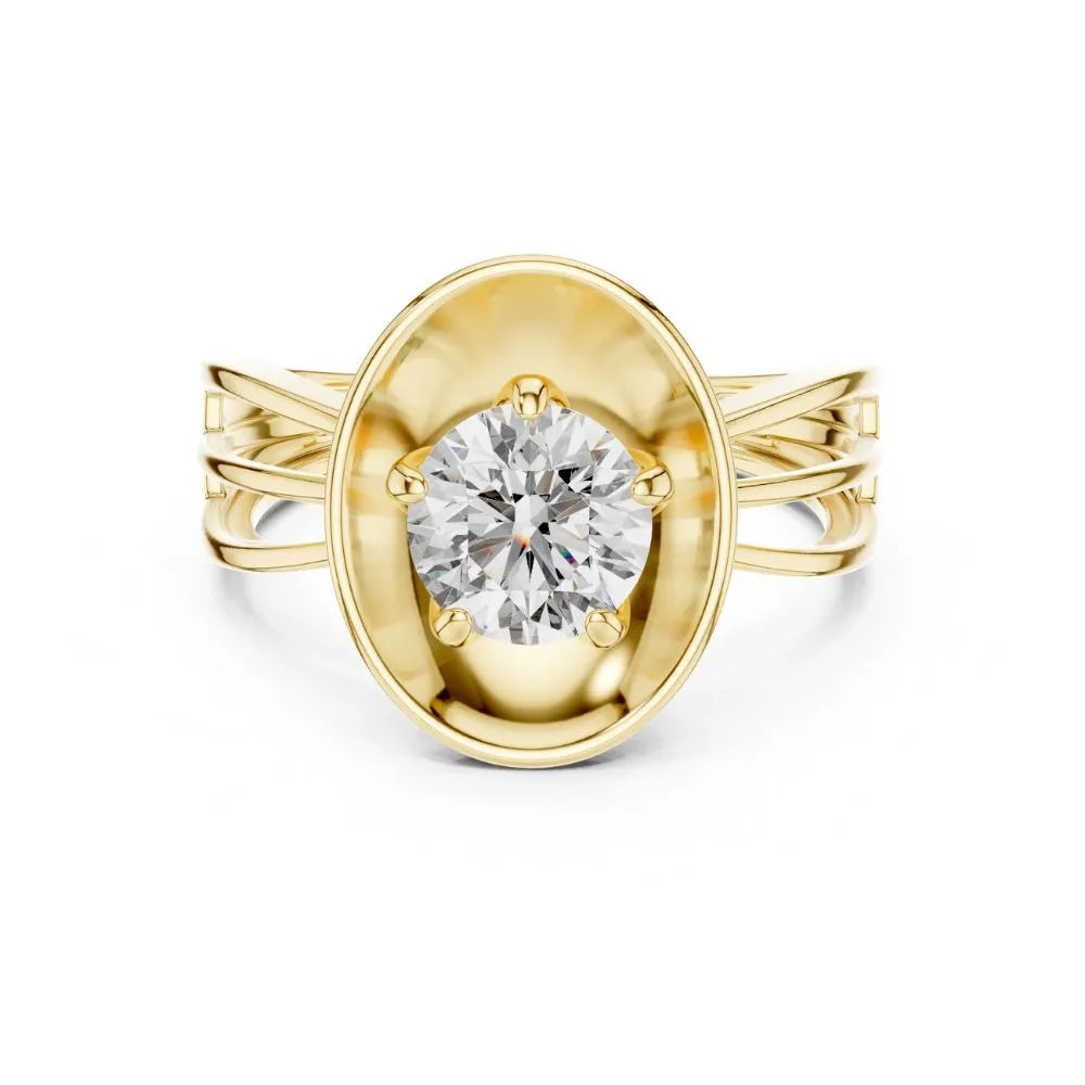 Orynio ORYNIO Celestial Orbit Solitaire Sterling Silver Ring 92.5 silver jewellery