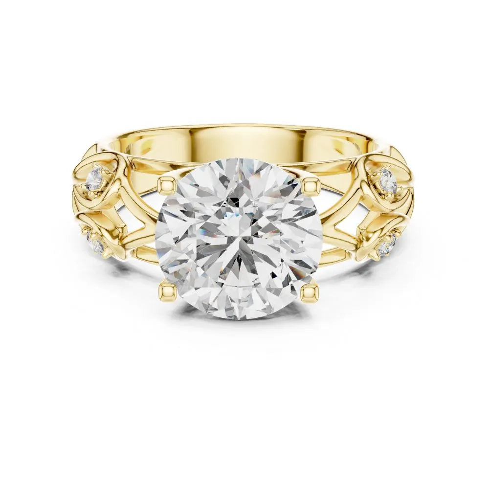 Orynio ORYNIO Blossom Vine Solitaire Engagement Ring in 925 Sterling Silver 92.5 silver jewellery