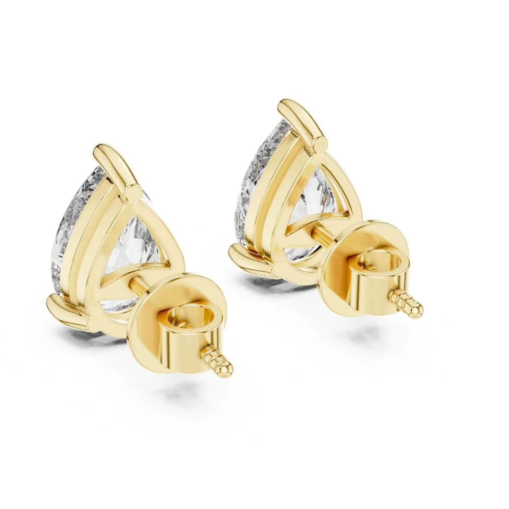ORYNIO Pear Cut Solitaire Stud Earrings in 925 Sterling Silver