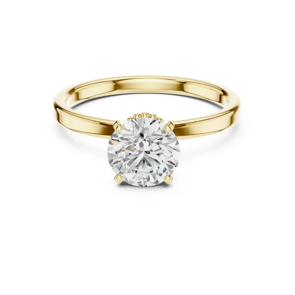 Classic Crown Solitaire Ring in 925 Sterling Silver | ORYNIO