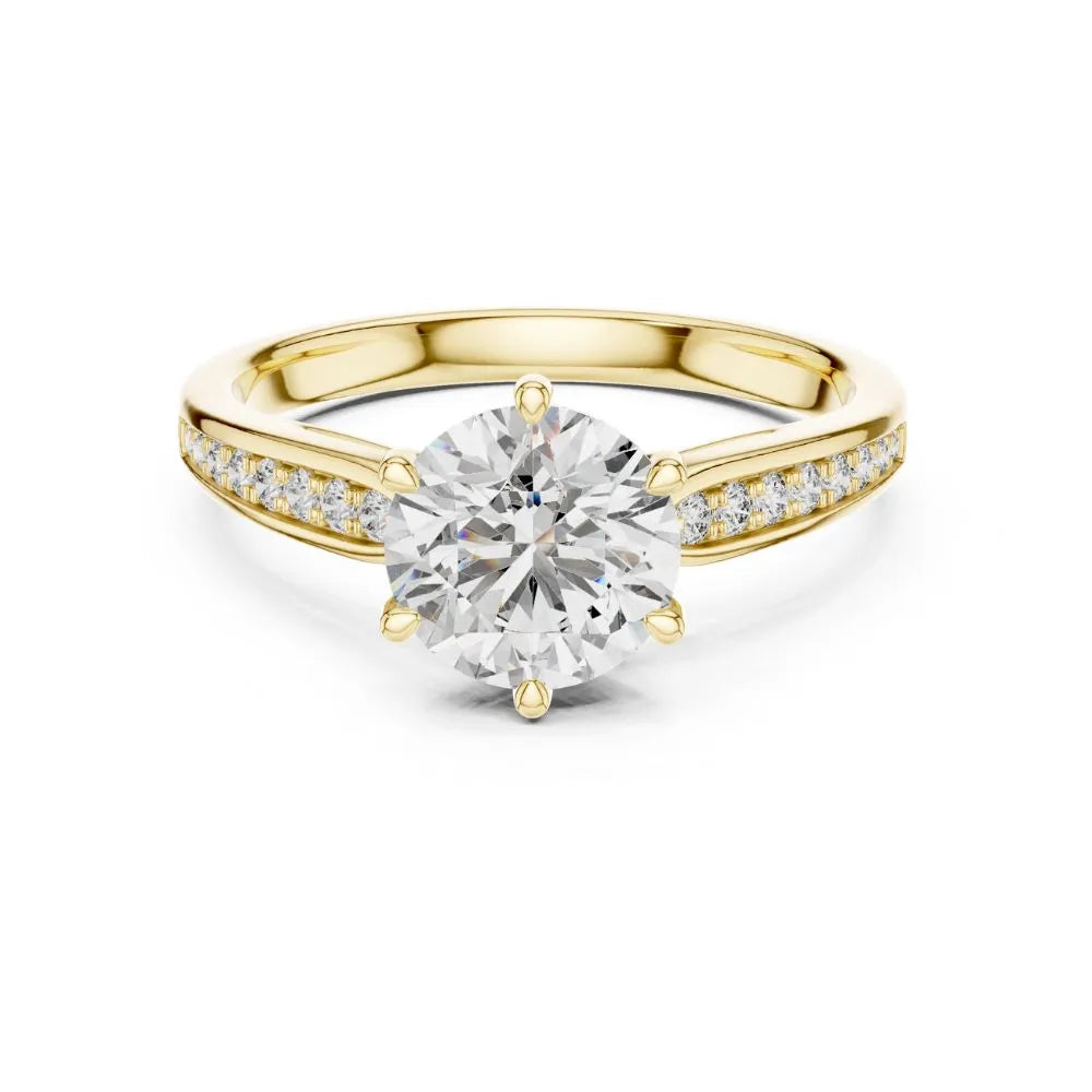 Orynio ORYNIO Radiant Pavé Solitaire Ring in 925 Sterling Silver 92.5 silver jewellery