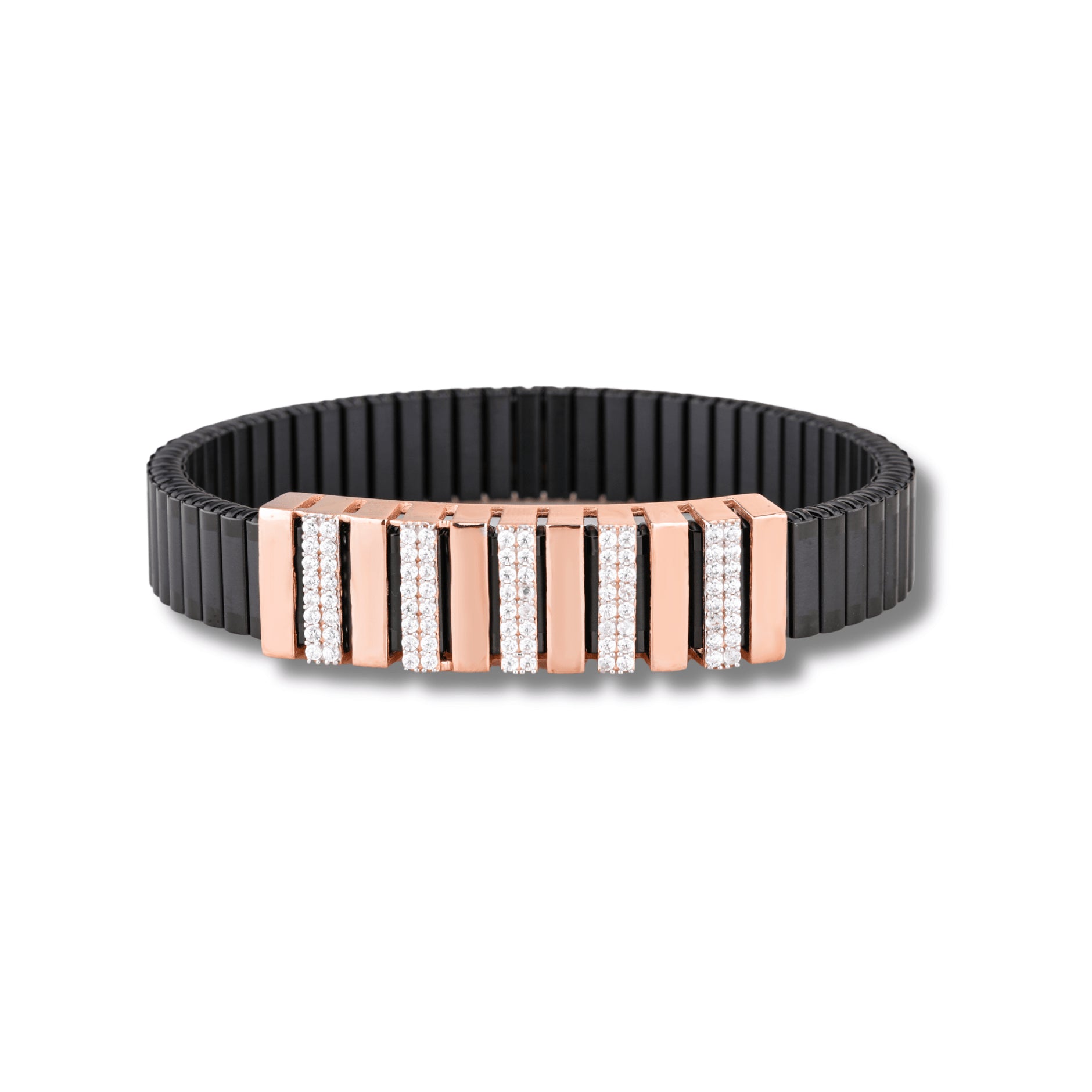 925 Silver Premium Design Men's Rolex Bracelet with Rose Gold Plating