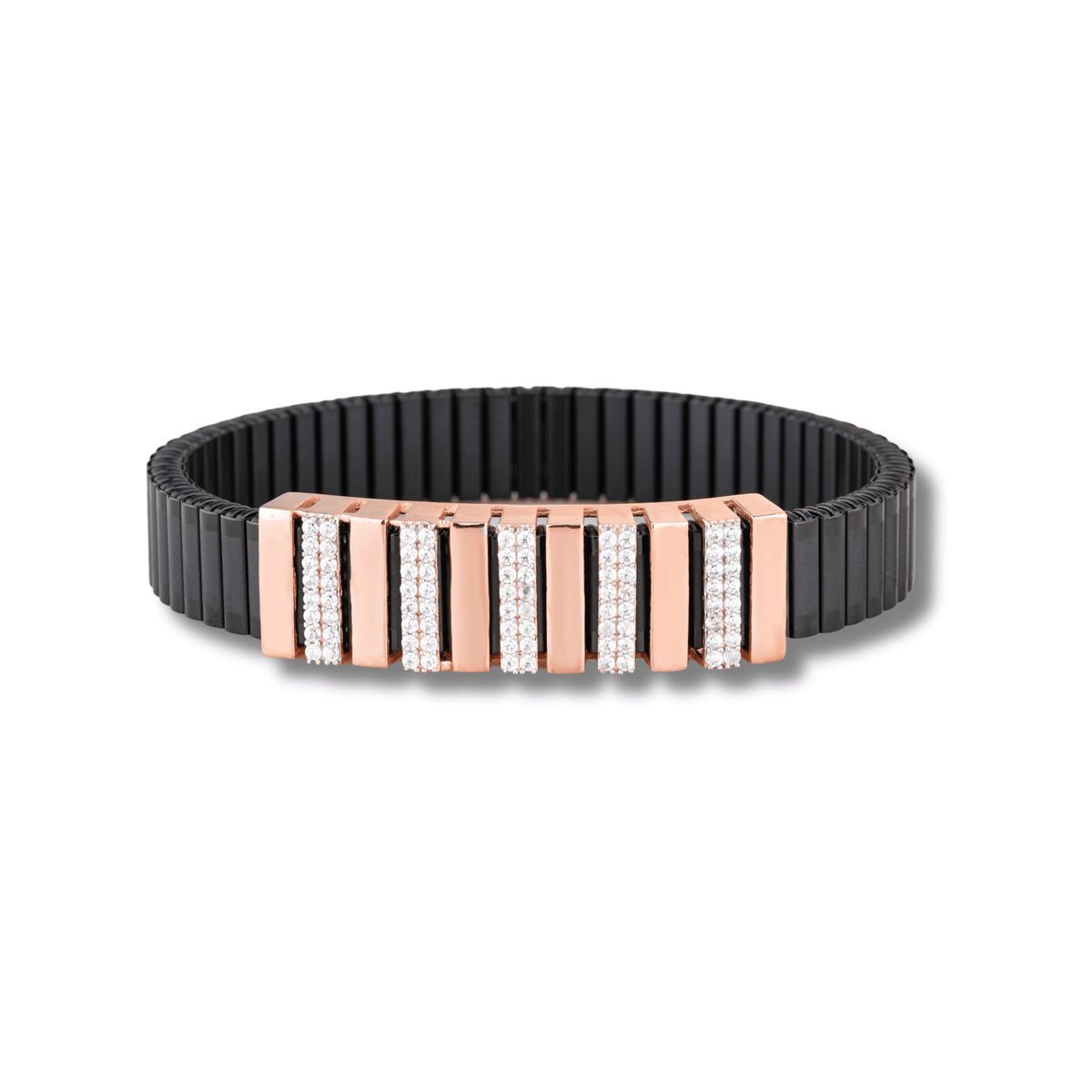 925 Silver Premium Design Men's Rolex Bracelet with Rose Gold Plating