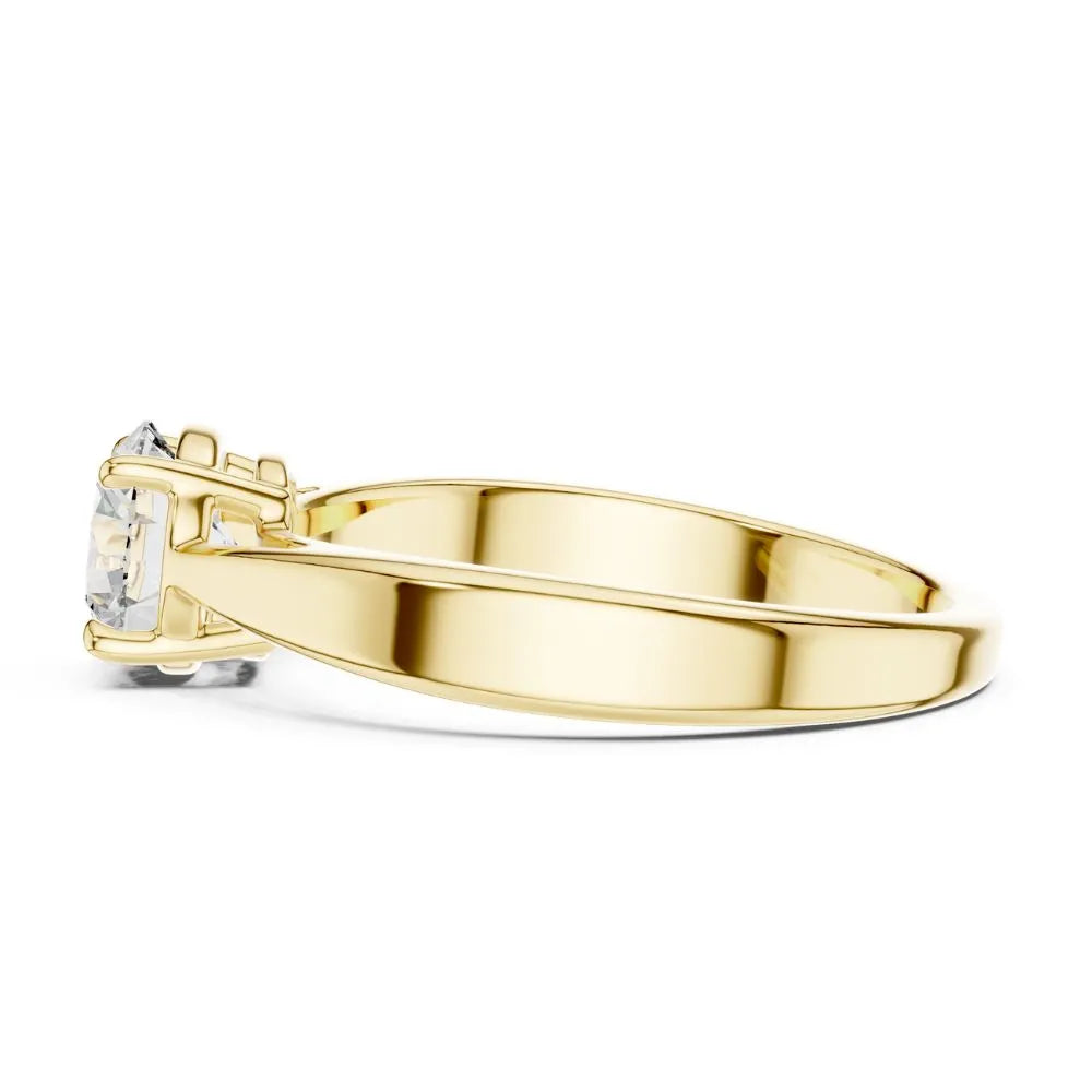 Twisted Solitaire Ring in 925 Sterling Silver | ORYNIO