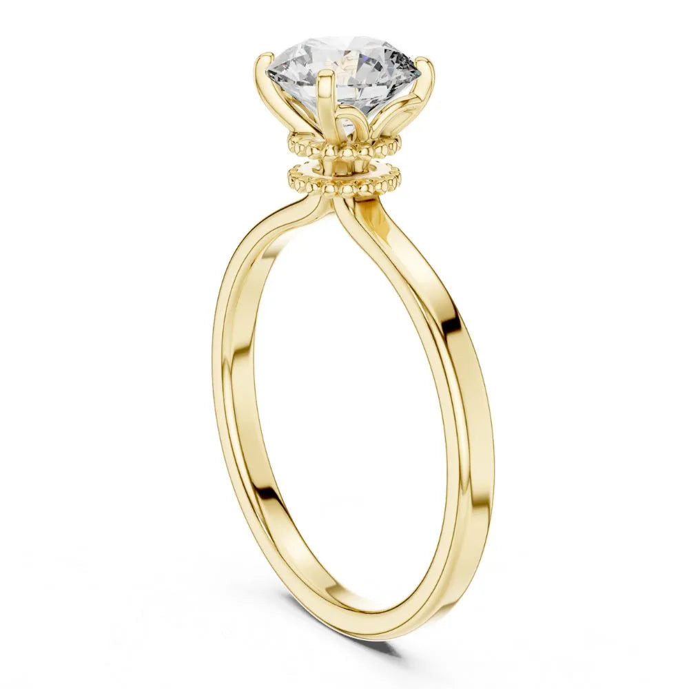 Classic Crown Solitaire Ring in 925 Sterling Silver | ORYNIO