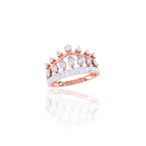 92.5 Sterling Silver Crown Tiara Ring