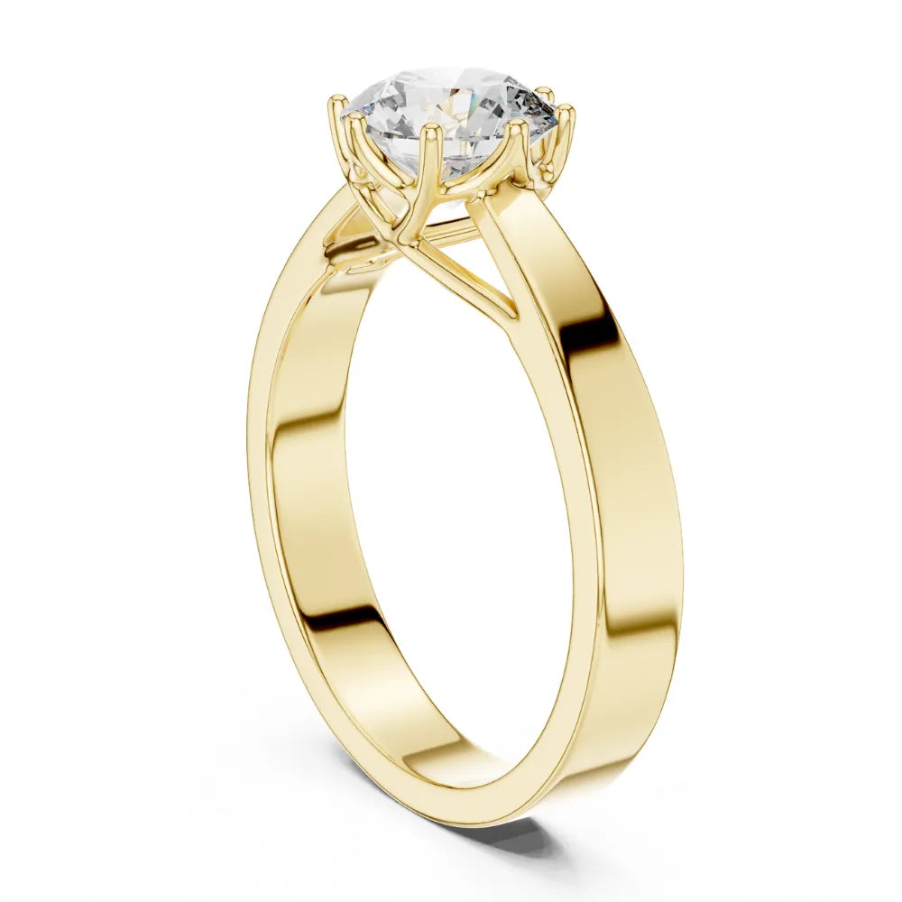 Classic Solitaire Engagement Ring in 925 Sterling Silver | ORYNIO