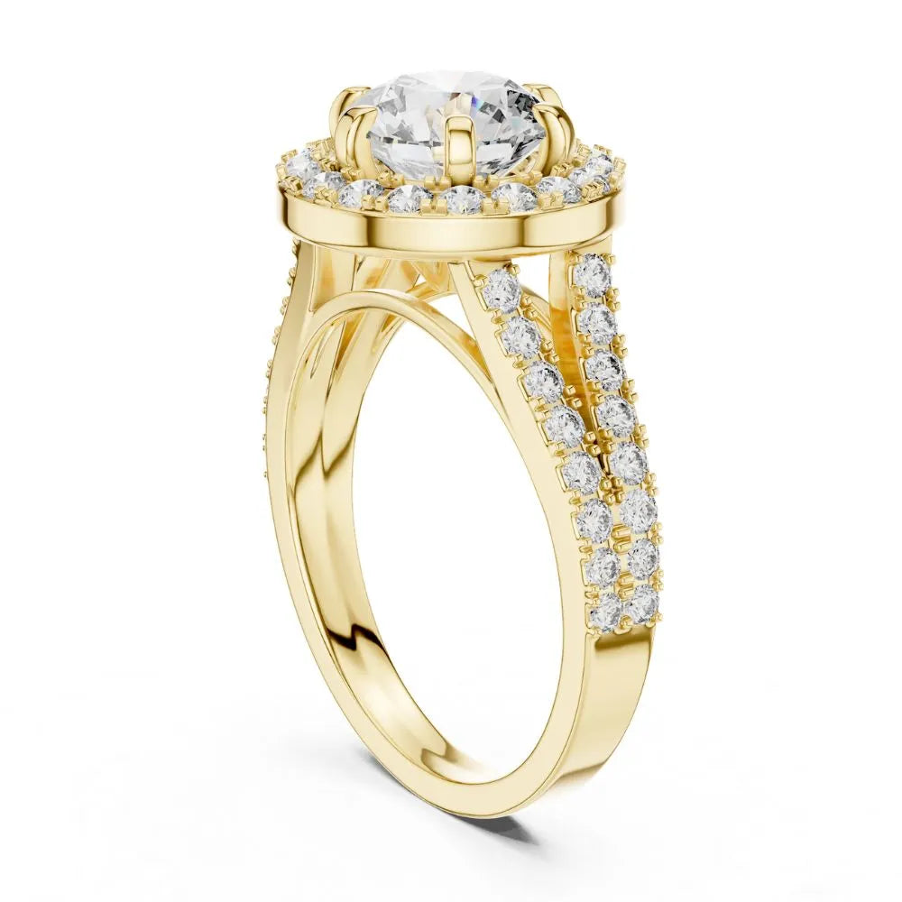 Orynio ORYNIO Celestia Split Halo Sterling Silver Engagement Ring 92.5 silver jewellery