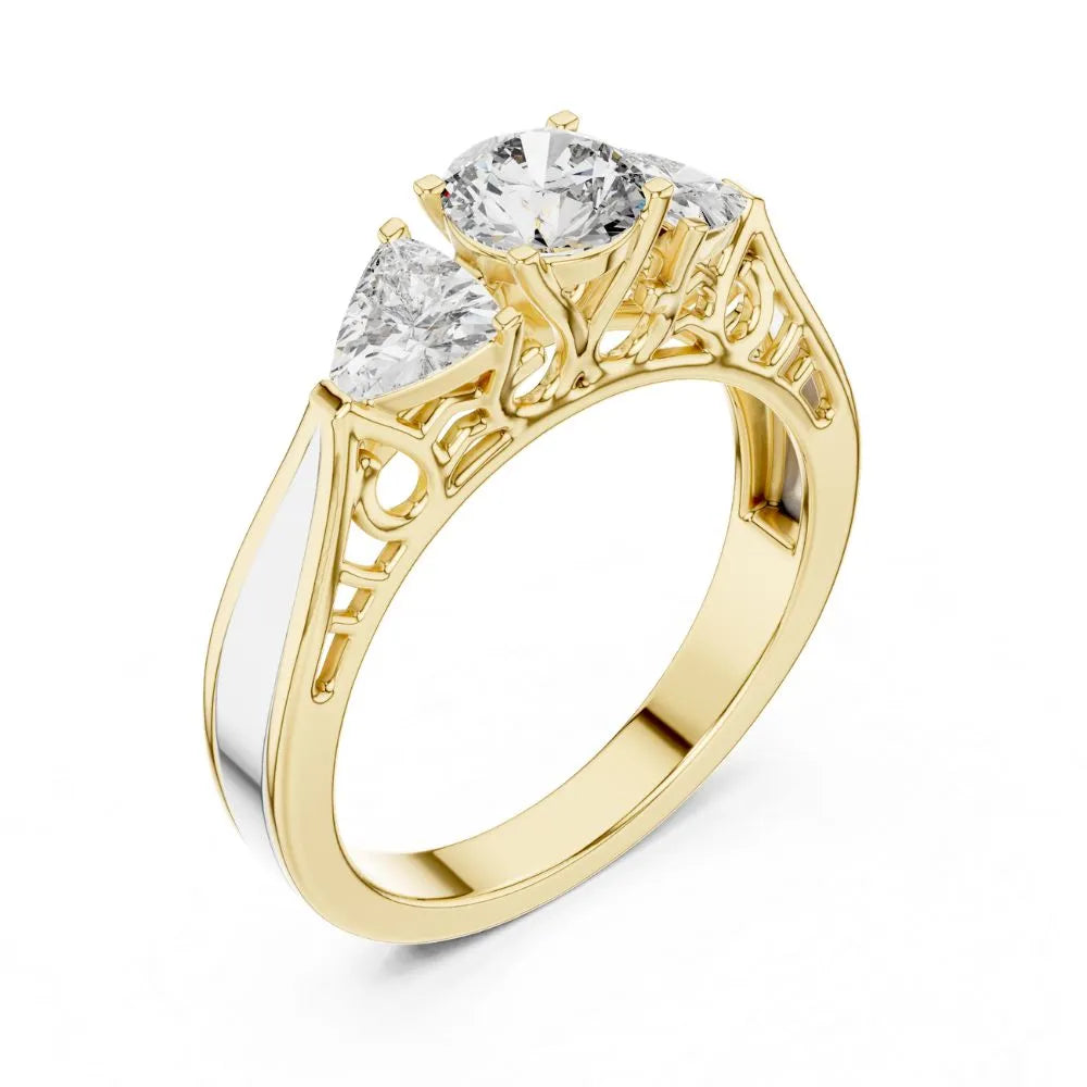 Orynio ORYNIO Heritage Three Stone Ring in 925 Sterling Silver 92.5 silver jewellery