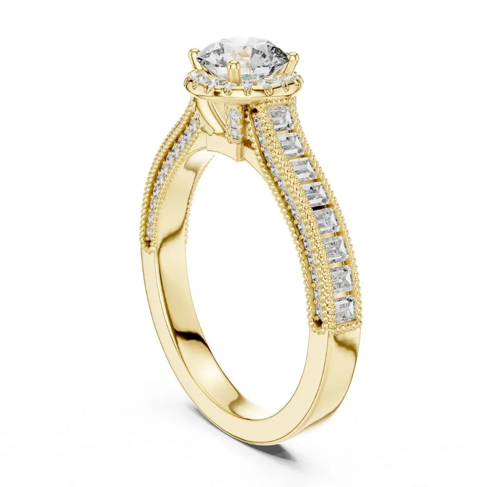 Orynio ORYNIO Radiant Whisper Accent Sterling Silver Engagement Ring 92.5 silver jewellery