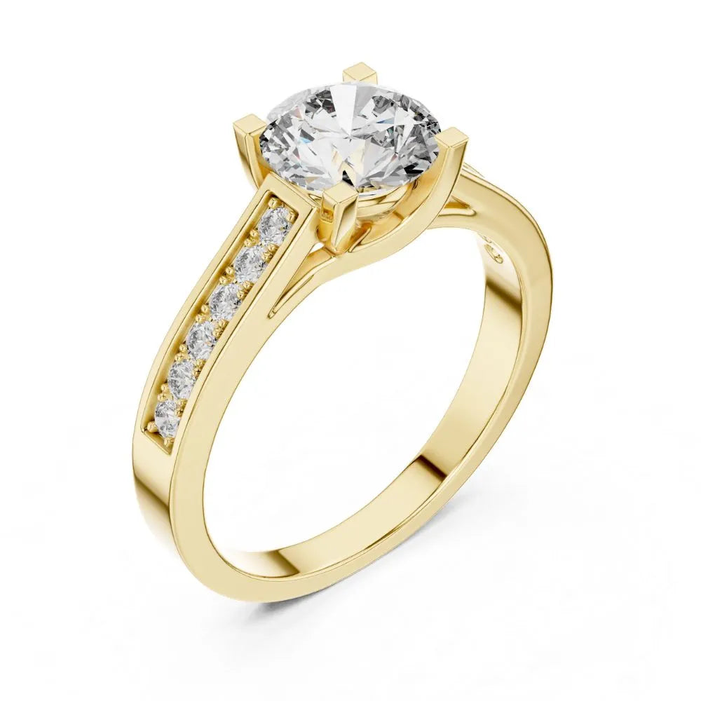 Orynio ORYNIO Lumina Channel Set Solitaire Ring in 925 Sterling Silver 92.5 silver jewellery