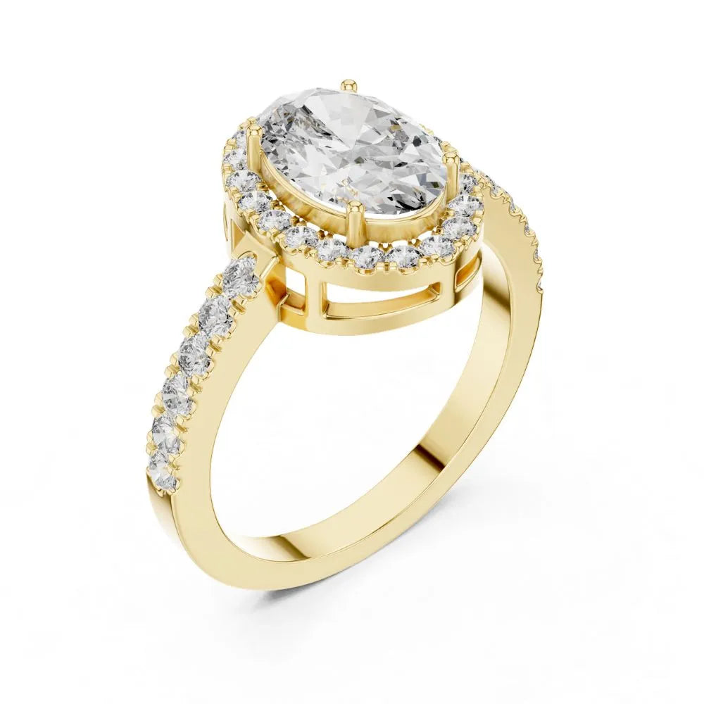 Orynio ORYNIO Aurora Halo Oval Engagement Ring in 925 Sterling Silver 92.5 silver jewellery
