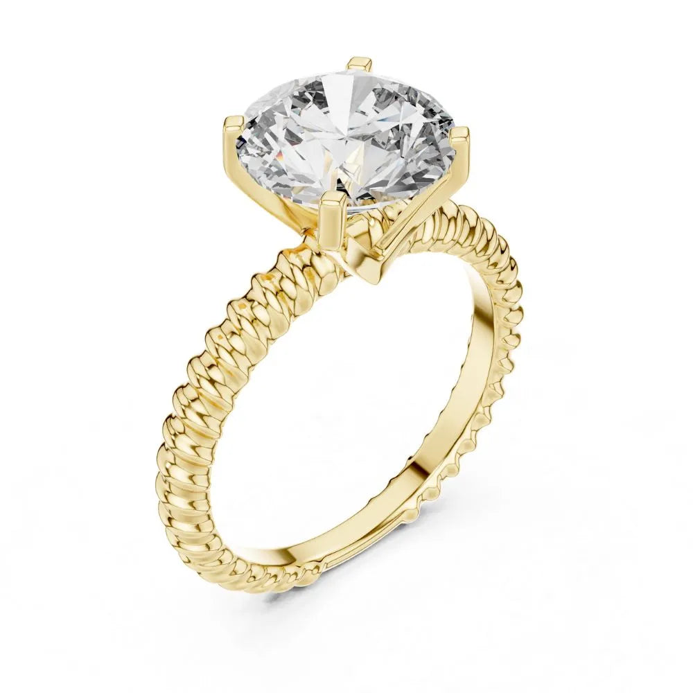 Orynio ORYNIO Aurelia Textured Solitaire Ring in 925 Sterling Silver 92.5 silver jewellery