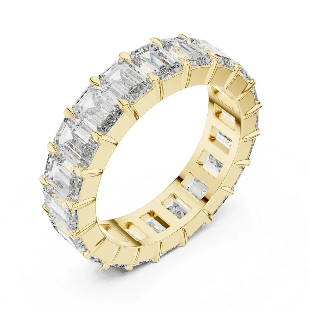 Orynio ORYNIO Luméa Emerald-Cut Eternity Band Ring in 925 Sterling Silver 92.5 silver jewellery