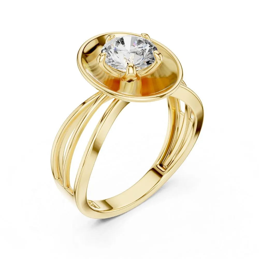 Orynio ORYNIO Celestial Orbit Solitaire Sterling Silver Ring 92.5 silver jewellery