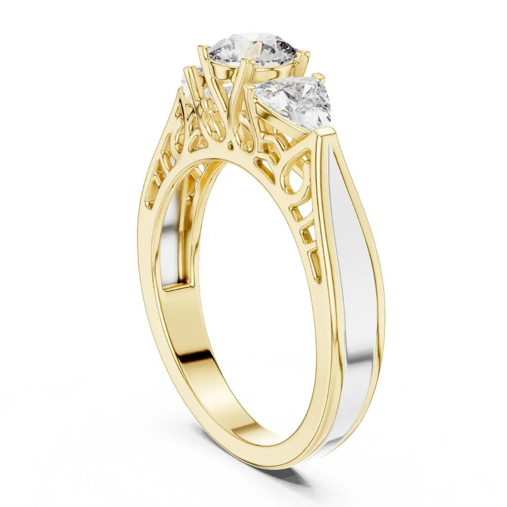 Orynio ORYNIO Heritage Three Stone Ring in 925 Sterling Silver 92.5 silver jewellery