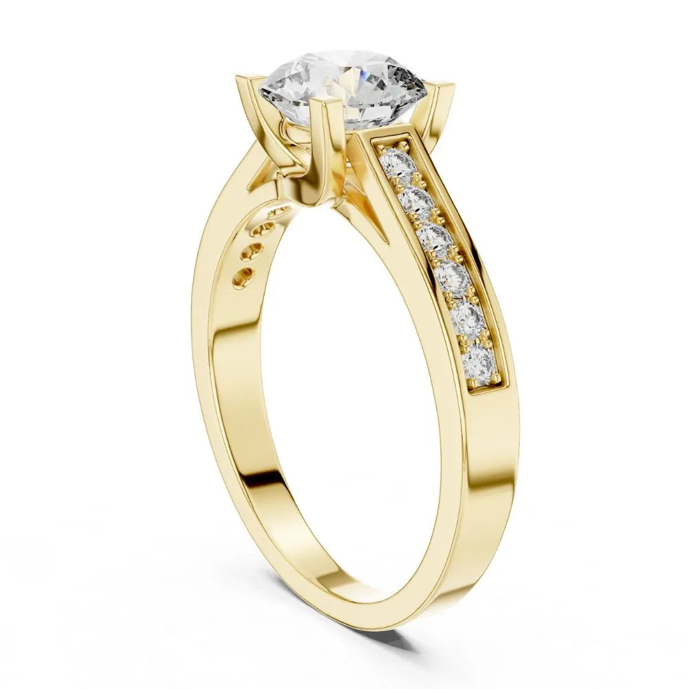 Orynio ORYNIO Lumina Channel Set Solitaire Ring in 925 Sterling Silver 92.5 silver jewellery