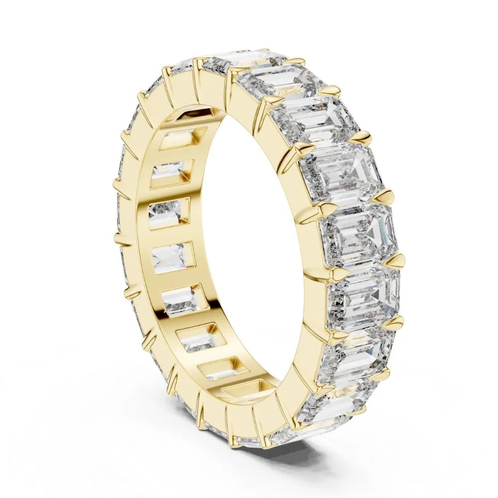 Orynio ORYNIO Luméa Emerald-Cut Eternity Band Ring in 925 Sterling Silver 92.5 silver jewellery