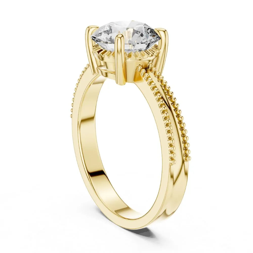 Orynio ORYNIO Luméra Beaded Solitaire Ring in 925 Sterling Silver 92.5 silver jewellery