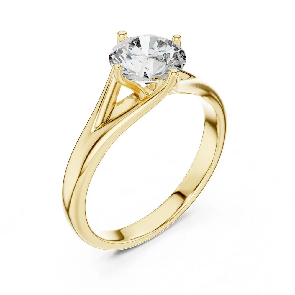 Modern Open Triangle Solitaire Ring in 925 Sterling Silver | ORYNIO