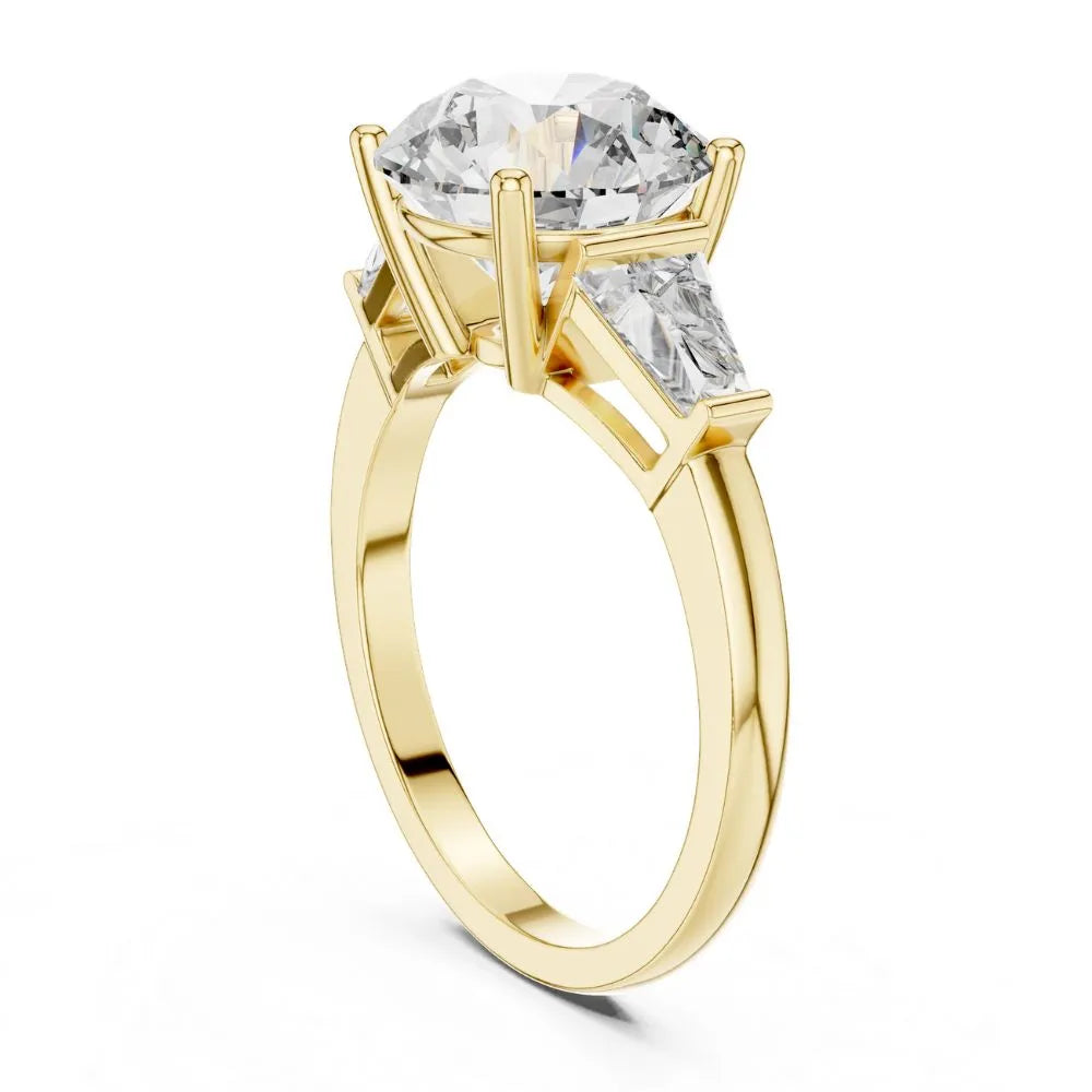 Orynio ORYNIO Radiant Harmony Three-Stone Solitaire Ring in 925 Sterling Silver 92.5 silver jewellery