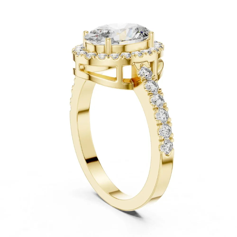 Orynio ORYNIO Aurora Halo Oval Engagement Ring in 925 Sterling Silver 92.5 silver jewellery