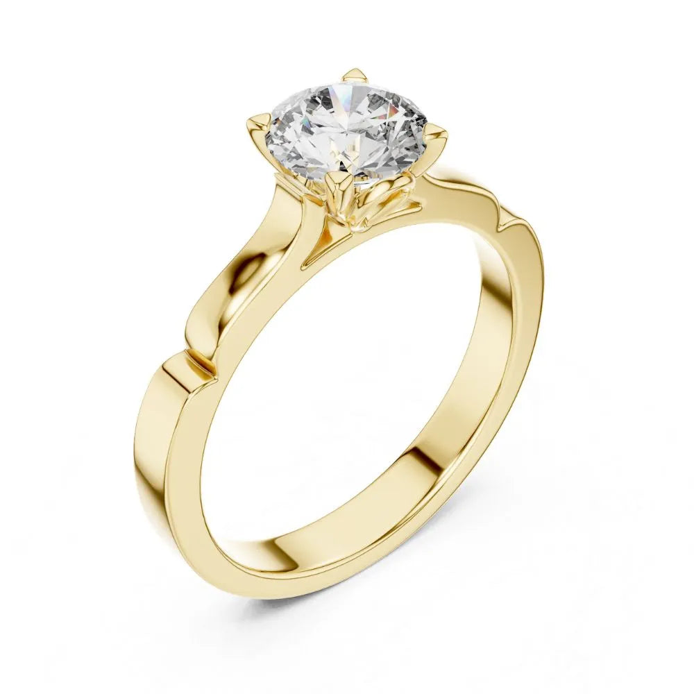 Modern Geometric Solitaire Ring in 925 Sterling Silver | ORYNIO
