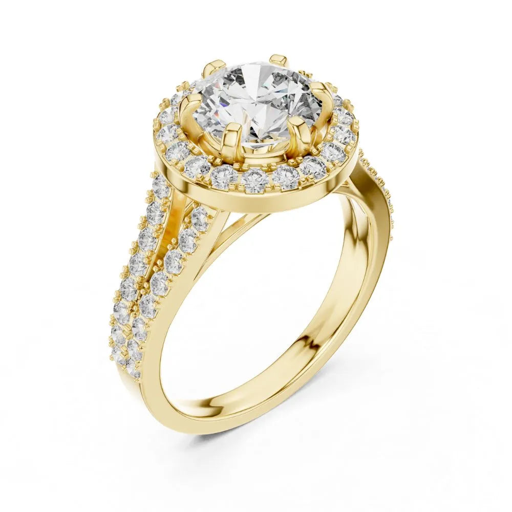 Orynio ORYNIO Celestia Split Halo Sterling Silver Engagement Ring 92.5 silver jewellery