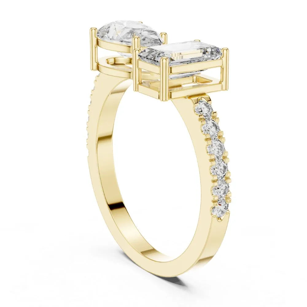 Orynio ORYNIO Avant Toi Open Bypass Diamond Ring in 925 Sterling Silver 92.5 silver jewellery