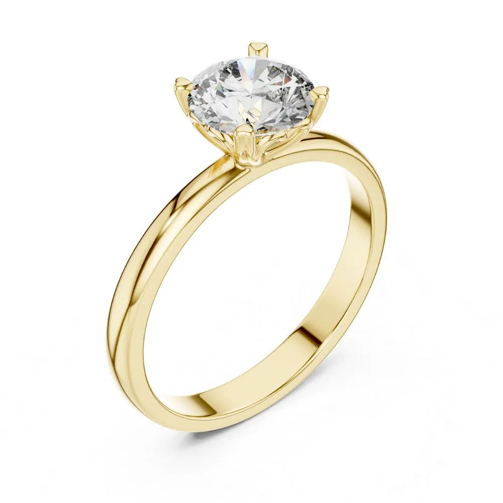 Classic Four-Prong Solitaire Ring in 925 Sterling Silver | ORYNIO