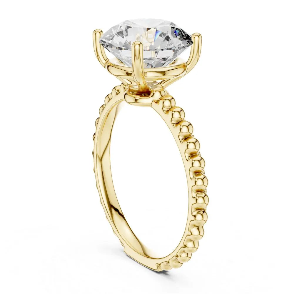 Orynio ORYNIO Roselle Beaded Solitaire Ring in 925 Sterling Silver 92.5 silver jewellery