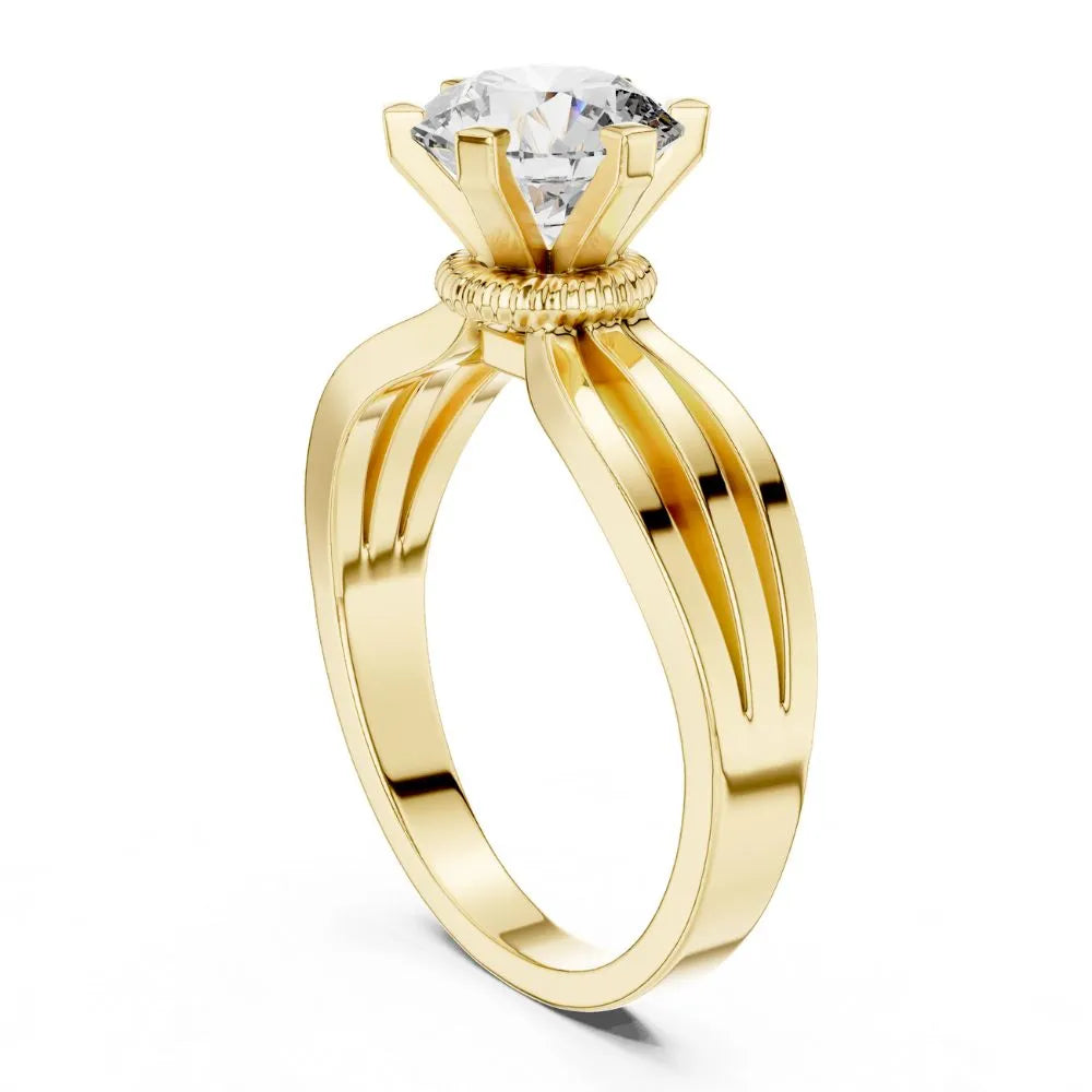 Orynio ORYNIO Aurora Triple Band Solitaire Ring in 925 Sterling Silver 92.5 silver jewellery