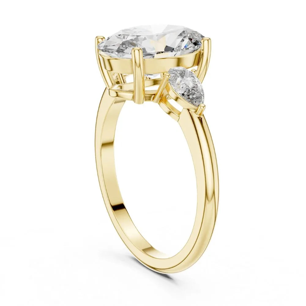 Orynio ORYNIO Elysian Oval Three-Stone Engagement Ring in 925 Sterling Silver 92.5 silver jewellery