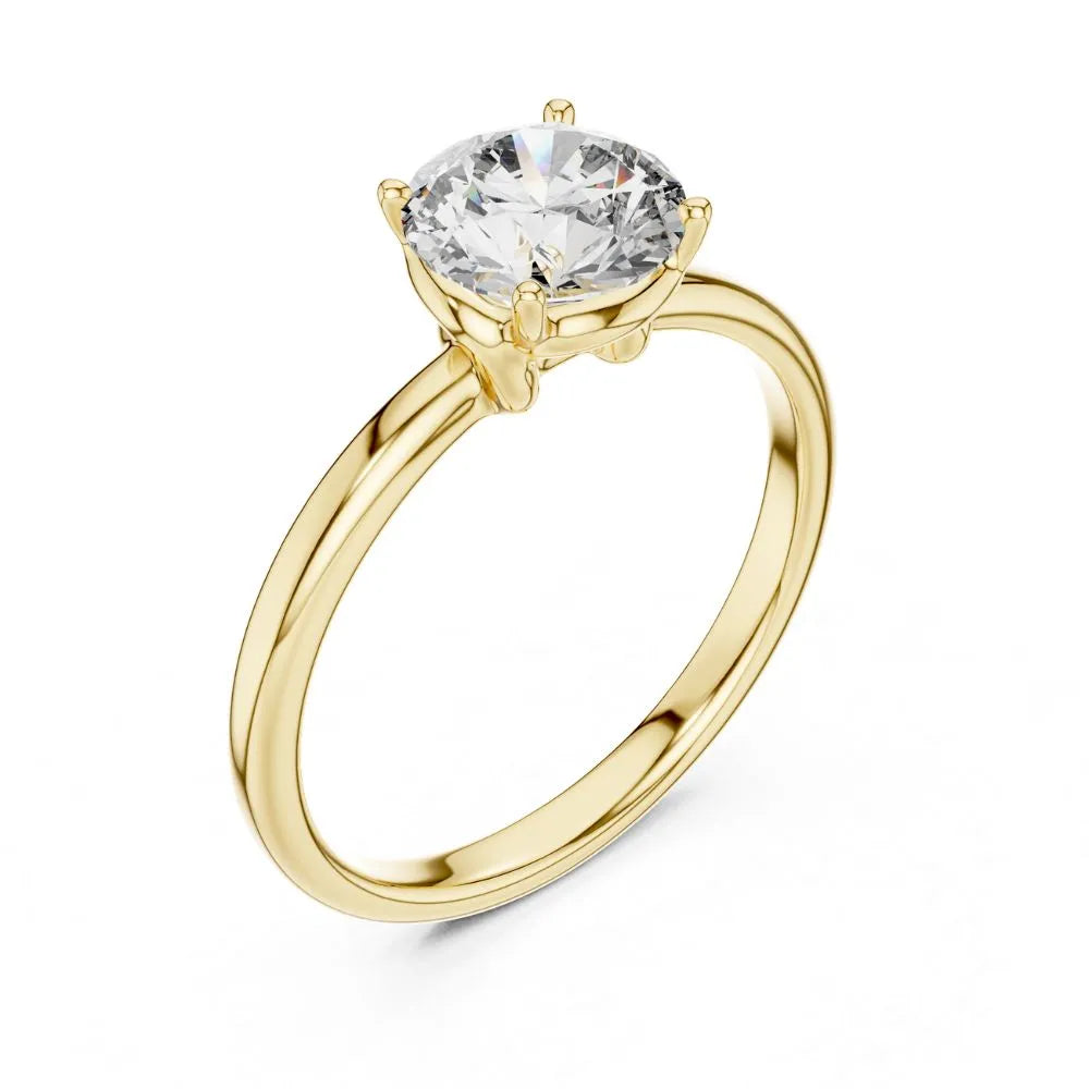 ORYNIO Celestia Solitaire Ring in 925 Sterling Silver